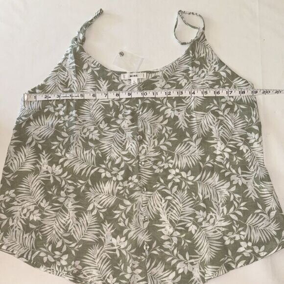 MINE Tropical Floral Print Camisole Tank Top, Size Large - Picture 3 of 8